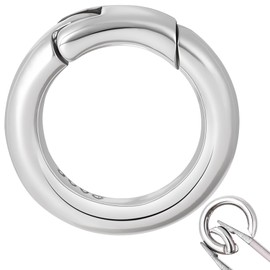 Pndeyo 1pc 925 Sterling Silver Round Jewelry Clasps, 0.48x0.48in, Gold