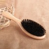 Natural Boar Bristle Hair Brush Wooden Paddle Hairbrush Detangling Hairbrush