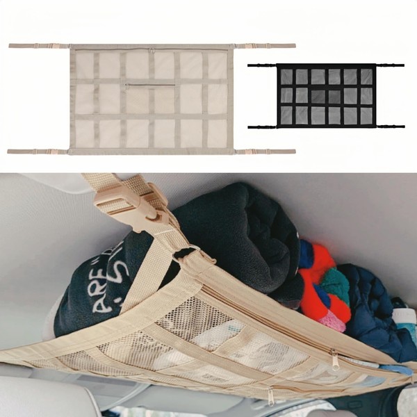 [LIUSHUYAN 18 Mass Double Layer Structure] Car Ceiling Storage Net