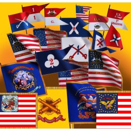 Sanheim Flags CIVIL WAR FLAG - THREE (3) FLAGS (NO flag staffs) of YOUR CHOICE (54mm Size)
