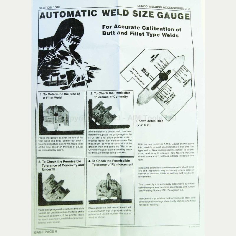 KATSU Tools Automatic Weld Size Stainless Steel Welding Gauge Measuring