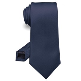 RBOCOTT Corbata formal de seda azul marino para hombre (azul marino)