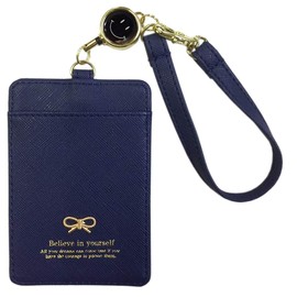 Giselle Women's Transit Pass Case, Transit Pass Holder with Reel, Double-Sided Smart Card Case, Employee ID Card Case, Strap Included, Ribbon