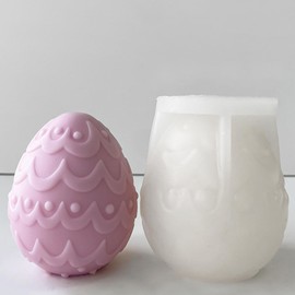 3D Easter Egg Candle Molds Silicone Egg Silicone Molds for Candle Making Easter Handmade Soap Epoxy Resin Casting Molds Aromatherapy Wax DIY Crafts