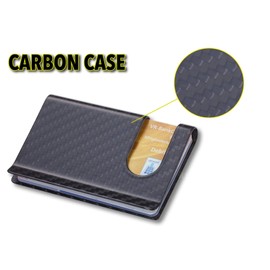 TROIKA TR-CCA30-CB Real Carbon Fiber Credit Card Case, Card Clip