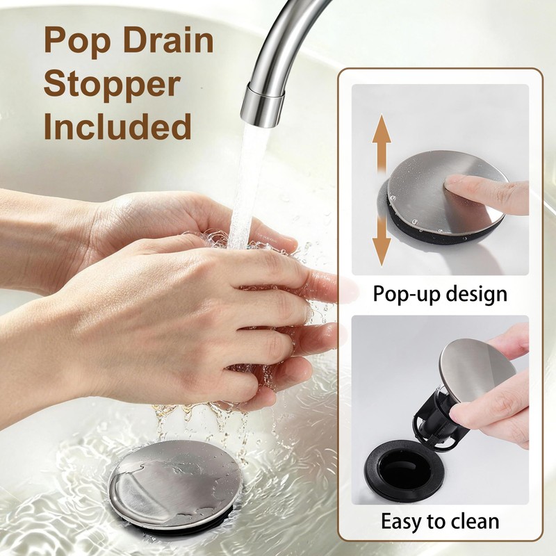 Bathroom Sink Faucet FRANSITON Centerset 8 Inch 2 Handle Bathroom