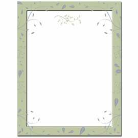 Sage Leaves Letterhead Laser & Inkjet Printer Paper, 25 pack