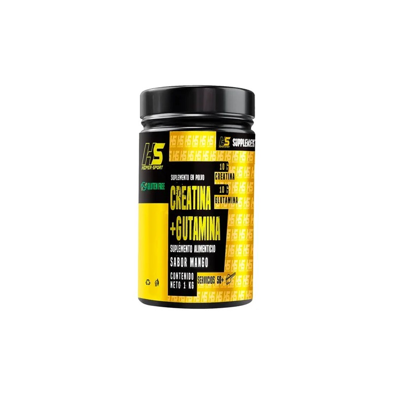 4pz De Creatina Glutamina 1kg Hiper Sport Suplemento Polvo
