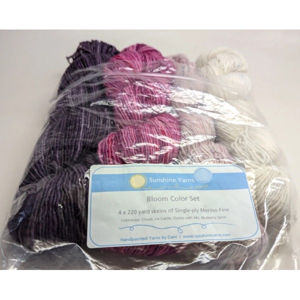 Sunshine Yarns 4 Gradient Hanks Sunshine Yarns Bloom Color Set