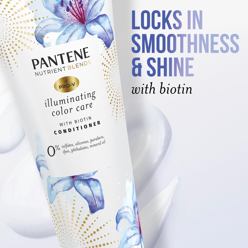 Pantene Sulfate Free Conditioner, Illuminating Hair Color with Biotin, Safe