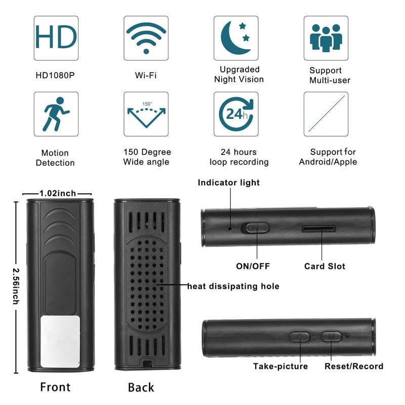 150° Wide Angle RV Reverse Camera, Waterproof Reverse Hitch Guide