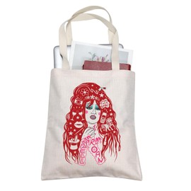 TOBGBE Singer Album Idea Gifts Midwest Princess Tour Merch Travel Tote Bag Singer Fans Gift For Music Lyric (Red Luck Tote CA)