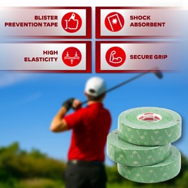 XFasten Golf Tape for Fingers 110 Precut Strips, 2-Pack - Waterproof Golf Finger Tape Grip, Athletic Blister Protection Sports Wrap Strips, 4-Way Stretch, Soft-Edged, Sweatproof, and Residue-Free