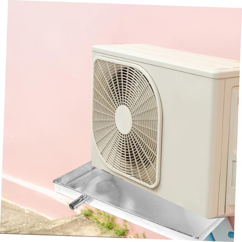 ORFOFE Air Conditioner Drain Pan 15.74In Galvanized Iron Drip Tray