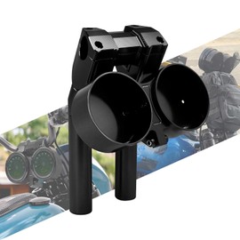 HCmotorku Motorcycle 10'' Tall Handlebar Riser Clamp with Extension Kit Fit For Harley Low Rider & Low Rider S 2017-up (Black)