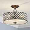 Saint Mossi Semi Flush Mount Ceiling Chandelier, Modern K9 Crystal