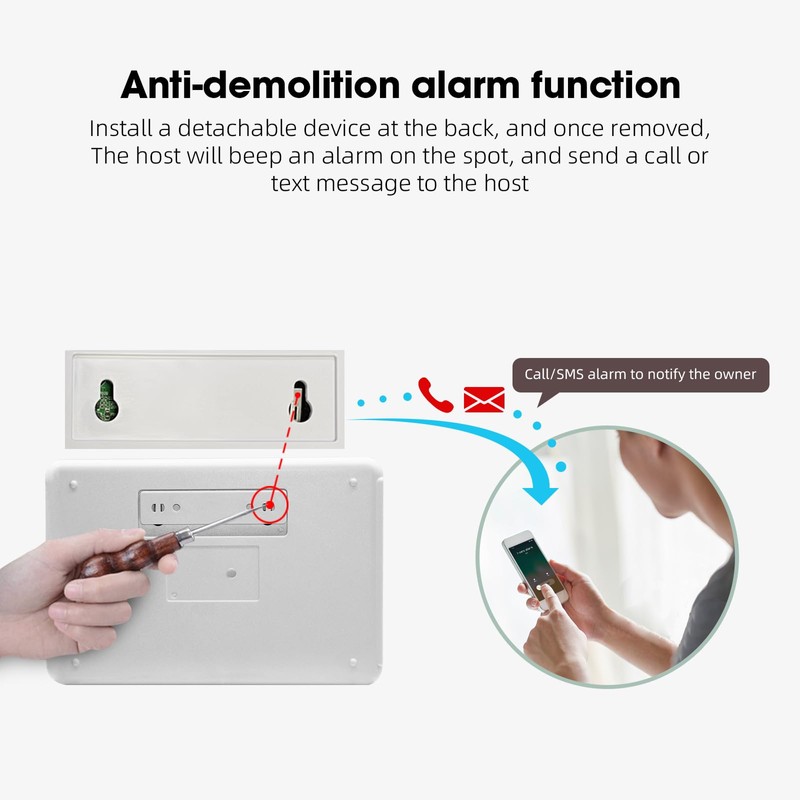 LWOHSI Alarm System with HD Security Camera,Wireless 4G/WiFi Home Alarm