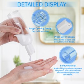 CHGANG 4 Pack Travel Bottles for Toiletries,3.4oz TSA Approved Leakproof Travel Size Containers Empty Small Plastic Travel Essentials Accessories with Labels for Shampoo,Conditioner,Lotion