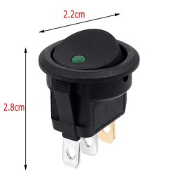 JZK 12 x Auto Rundwippschalter 12V 20A LED Beleuchteter Wippschalter für Auto Boot Haushaltsanwendung