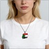 Fusamk Sudanese Flag Necklace for Women, Gold Plated Stainless Steel