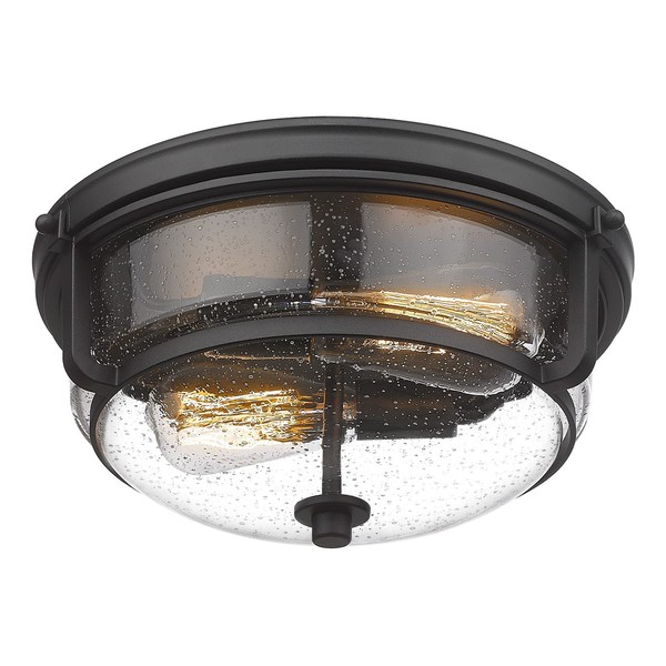 Emliviar 12 Inch Ceiling Light with Seeded Glass Shade -