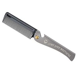 ZJchao Peine Plegable para Barba, Alisador de Pelo AntiestáTico para Salón de Peluquería, Cuidado de la Barba en Casa y de Viaje, Cepillo Alisa (02)  