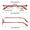 ABETOS Half Moon Reading Glasses Men Women Half Rim Metal