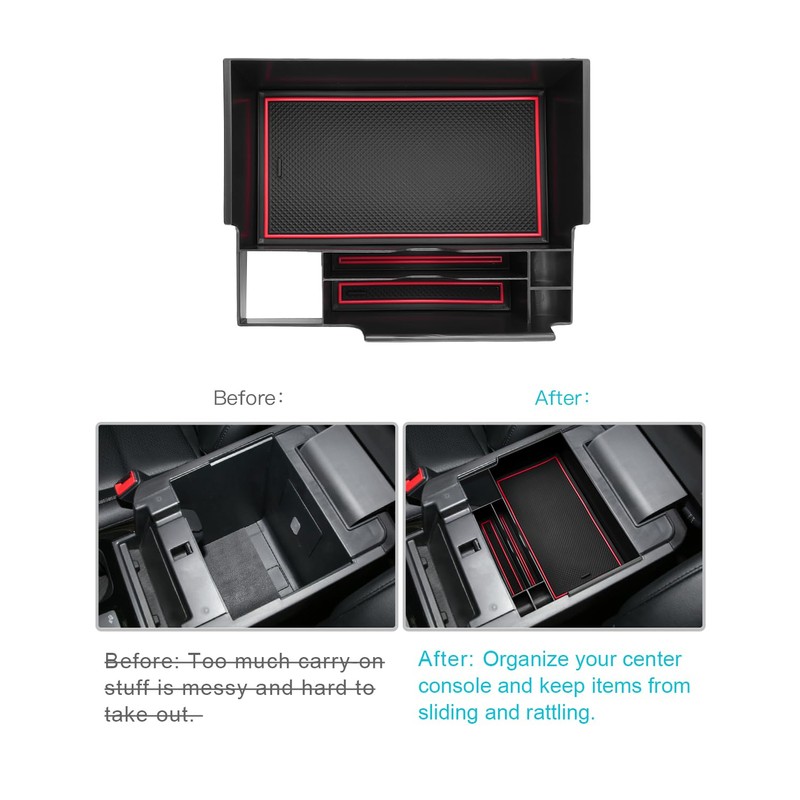 CDEFG for 2024 Explorer Center Console Organizer Tray Compatible with