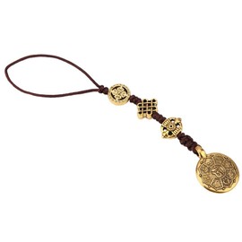 Lucky Amulet, Alloy Taiji-Bagua Lucky Amulet Decoration to Ward Off Evil Spirits and Give You Fortune(S)