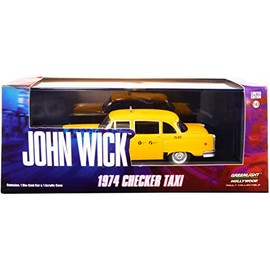 1974 Checker Yellow #5L89 N.Y.C. Taxi John Wick: Chapter 3 - Parabellum (2019) Movie 1/43 Diecast Model Car by Greenlight 86607