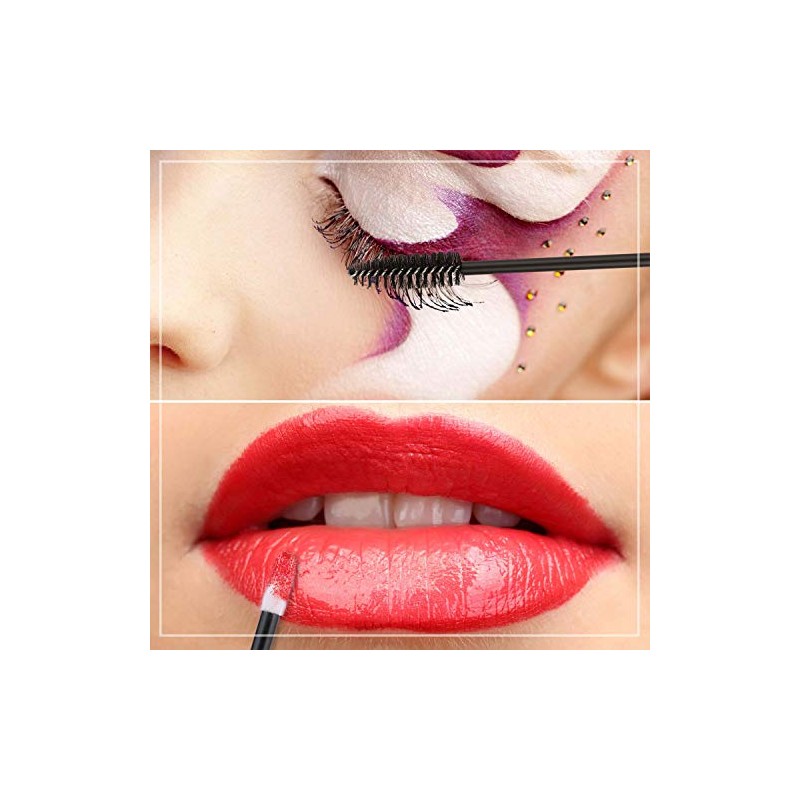 Tbestmax 200 cepillos desechables para máscara de pestañas y labios,