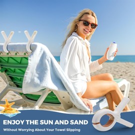 WEISPO Paquete de 8 Pinzas Fuerte para la Ropa, Pinzas para Toallas de Playa, Pinzas para Secar Edredones, Pinzas para Toallas, para La Ropa Resistentes AL Viento para Sillas de Playa, Edredones Etc