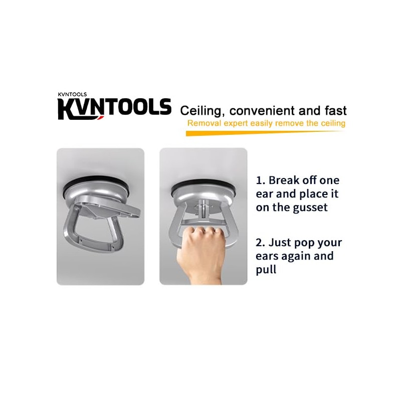 KVNTOOLS 260 lbs Dent Puller Suction Cup,Aluminum Dent Puller/Tile Suction