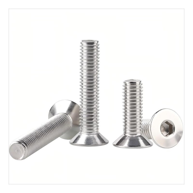 #6-32x7/8 Flat Head Socket Cap Screws Countersunk Bolts, Allen Socket