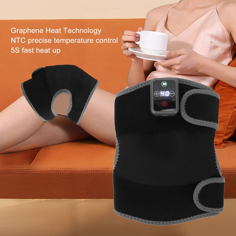 2 in 1 Heated Knee Brace Wrap Hot Compress Reduce