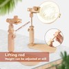 Embroidery Stand, Size Adjustable Embroidery Frame Hoop Stand, Natural Beech