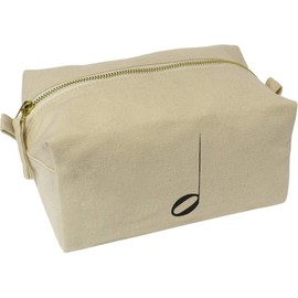 'Half Note' Canvas Wash Bag/Makeup Case (CS00043101)