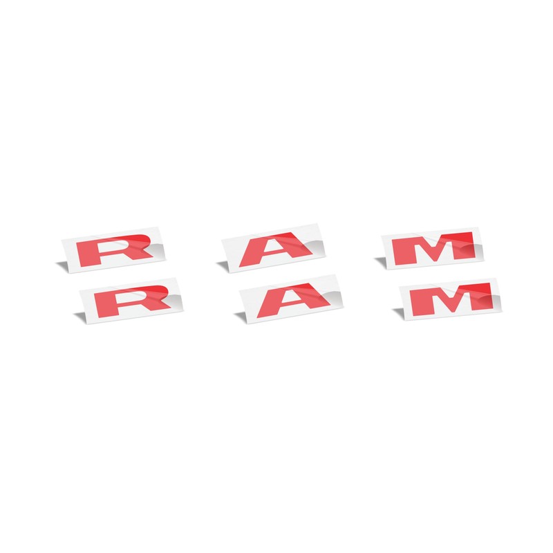 Reflective Concepts 2019-2025 RAM Door Emblem Overlay Decal Stickers -