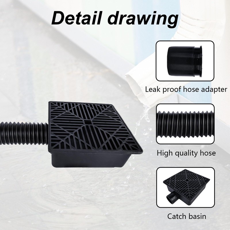 Rain Pipe Flap: Rainwater Collector Rain Sink Box with Plastic