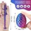 4PCS 3D Printed Dragon Eggs Inside, Articulated Crystal Animals Fidget