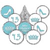 Light Blue Quinceañera Party Favor Stickers Mis Quince Años Sweet