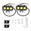 2pzs Faros Auxiliares 3 Modos Doble Color Led Para Auto