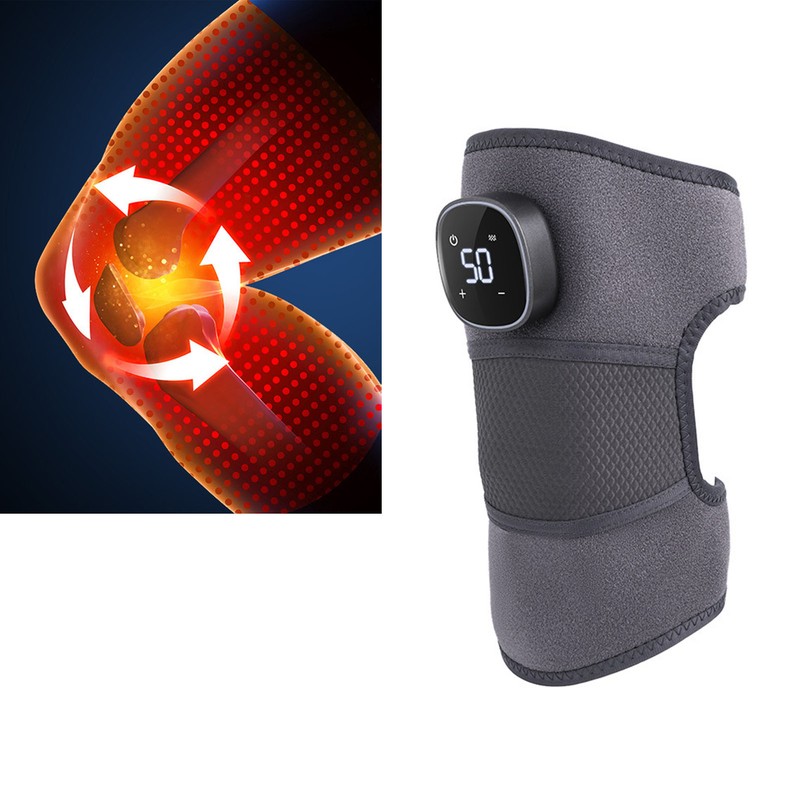 Heated Knee Brace Wrap Knee Stress Relief Massager Vibration Heated