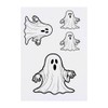 4 x 'Scary Ghost' Temporary Tattoos - Water Resistant, Skin-Safe,