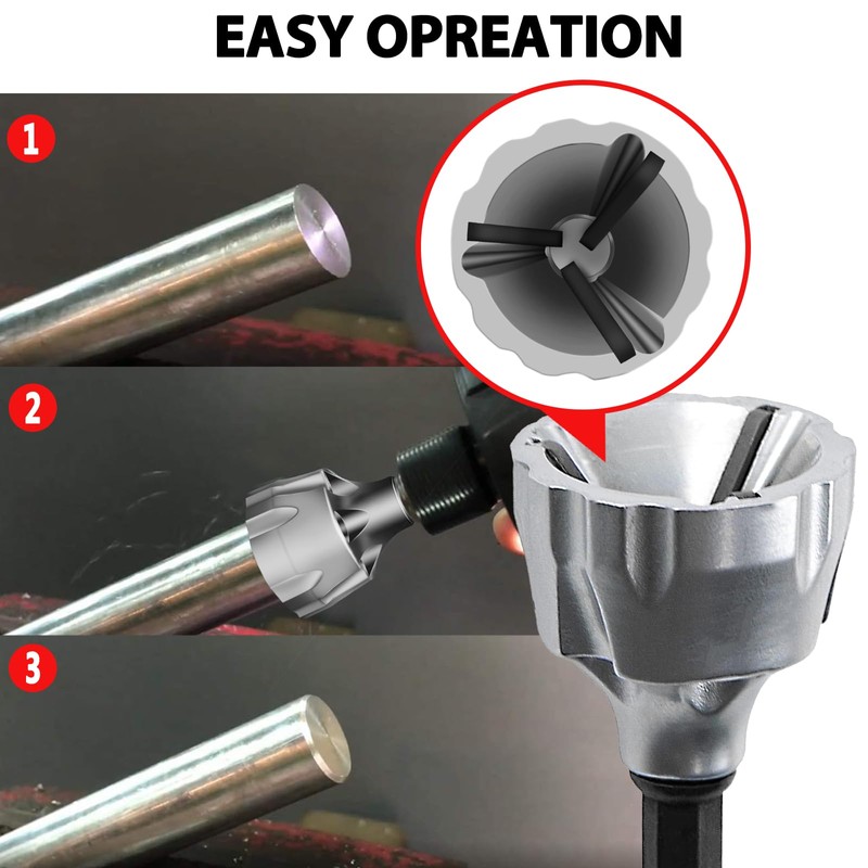 Deburring External Chamfer Tool, HSS Hex Shank Remove Burr Tools