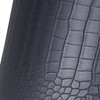 Modern Jet Black Croc Design Faux Leather Material 12" Circular
