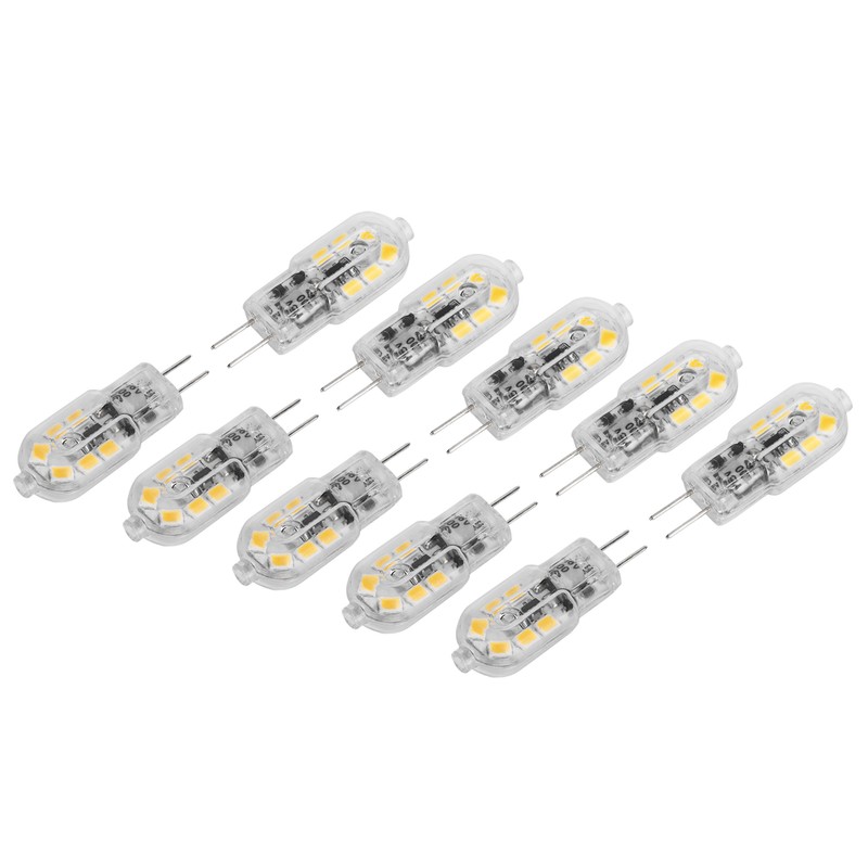 10Pcs Bi Pin Bulbs 12LED 1.2W G4 LED Bulb for