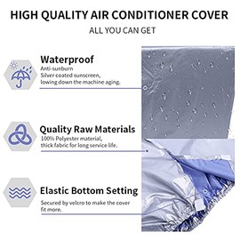 Air Conditioner Cover Dustproof Waterproof Air Conditioner Cover Outdoor Unit (86 x 32 x 56 cm)