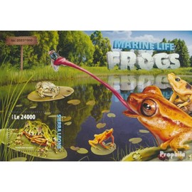 Prophila Collection Sierra Leone Block 939 (kompl. Ausg.) postfrisch ** MNH 2016 Frösche (Briefmarken für Sammler) Amphibien/Reptilien/Saurier