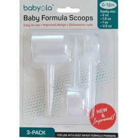 Baby Formula Dispensing Scoops for Infants & Newborns; Easily Make 2oz, 1oz or 1/2oz of Milk